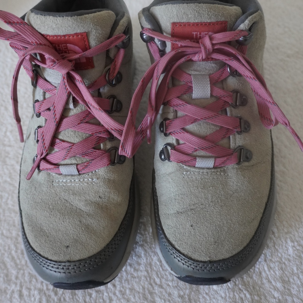 The North Face Kids' Pink and Gray Sneakers